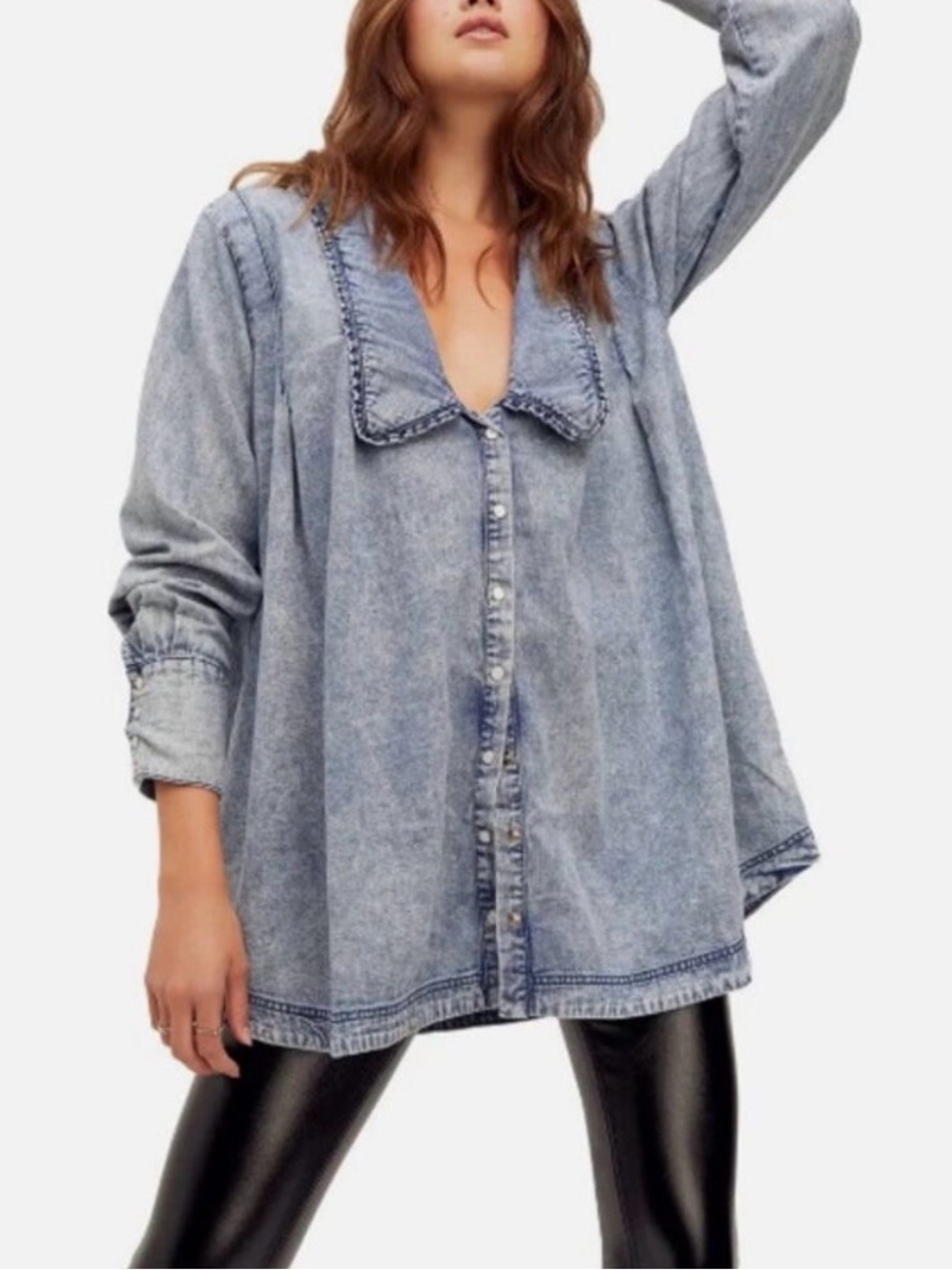 Free People Charlie Denim Shirt - Picture 4 of 6
